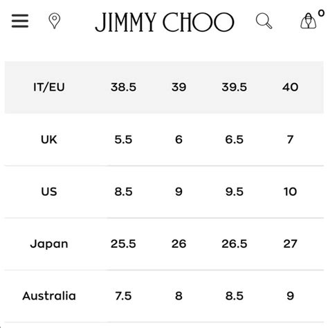 lv shoe sizes|jimmy choo shoes size guide.